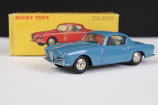 Boxed French Dinky 24J Alfa Romeo 1900 Super Sprint diecast model in blue body, silver trim and