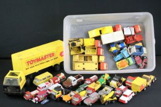 Collection of play worn Tonka toys to include a Toymaster lorry (two boxes)
