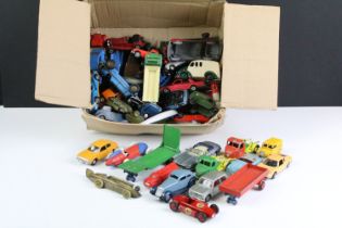 Quantity of play worn diecast & plastic models to include Lego ESSO Tanker, Mebetoys, Mercury,