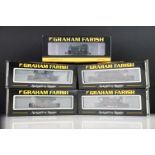 Five cased Graham Farish by Bachmann N gauge locomotives to include 371-060 Class 03 Diesel