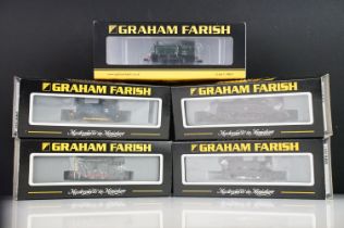 Five cased Graham Farish by Bachmann N gauge locomotives to include 371-060 Class 03 Diesel