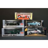 Five boxed 1/18 scale diecast models to include 2 x Maisto models featuring Premiere Edition