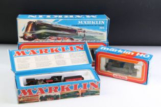 Four boxed Marklin HO gauge locomotives to include 3083, 3087, 3089 & 3003
