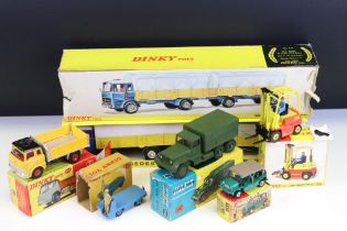 Six boxed diecast models to include 5 x Dinky models featuring 917 Mercedes Benz Truck and