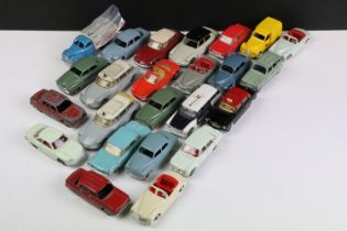 24 Mid 20th C French Dinky diecast models to include 524 Panhard 24 in pale green with red interior,