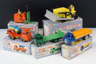 Five boxed Dinky commercial diecast models to include 401 Fork Lift Truck, 960 Lorry Mounted