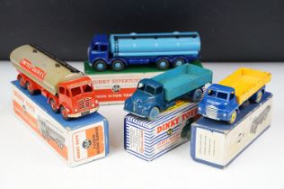 Four boxed Dinky Supertoys commercial diecast models to include 522 Big Bedford Lorry with dark blue