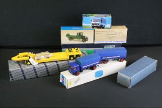 Seven boxed Conrad diecast models to include 4111 Schmitz Tieflader MAN F90 Zugmaschine, Magirus