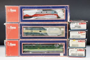 Seven boxed Lima OO gauge locomotives to include 208045LG, 208036, 2030, 208114L, Meld D9003, 5105