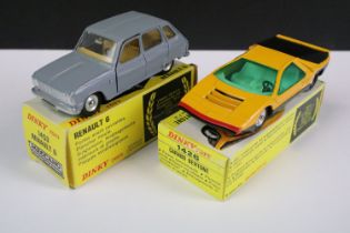 Two boxed French Dinky diecast models to include 1426 Carabo Bertone Alfa Romeo P33 in orange with