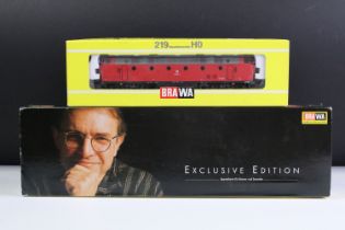 Two boxed Brawa HO gauge locomotives to include 0630 BR 06 001 and 0403 BR 219 Regentalbahn