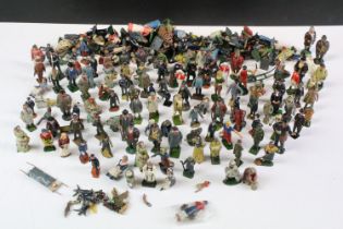 Large quantity of around 200 metal figures to include mainly examples from Dinky, Dinky Dublo and