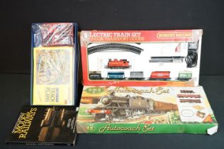 Group of OO gauge model railway to include boxed Airfix GMR Autocoach Set containing boxed