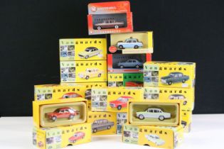 19 Boxed Vanguards 1/43 diecast models to include VA45003 Blaze Austin Allegro, VA08706 Vauxhall