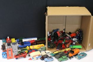 Collection of Mid 20th C onwards play worn diecast models to include Corgi, Dinky, Timpo Toys,