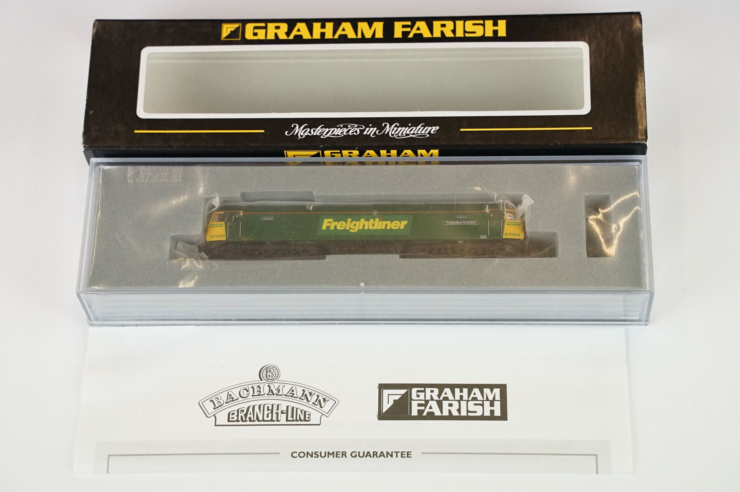 Three cased Graham Farish by Bachmann N gauge locomotives to include 371-651 Class 57/0 Diesel 57003 - Bild 2 aus 8