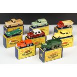 Eight boxed Matchbox Series Moko Lesney diecast models to include 59 Ford Thames Singer Van, 49 M3