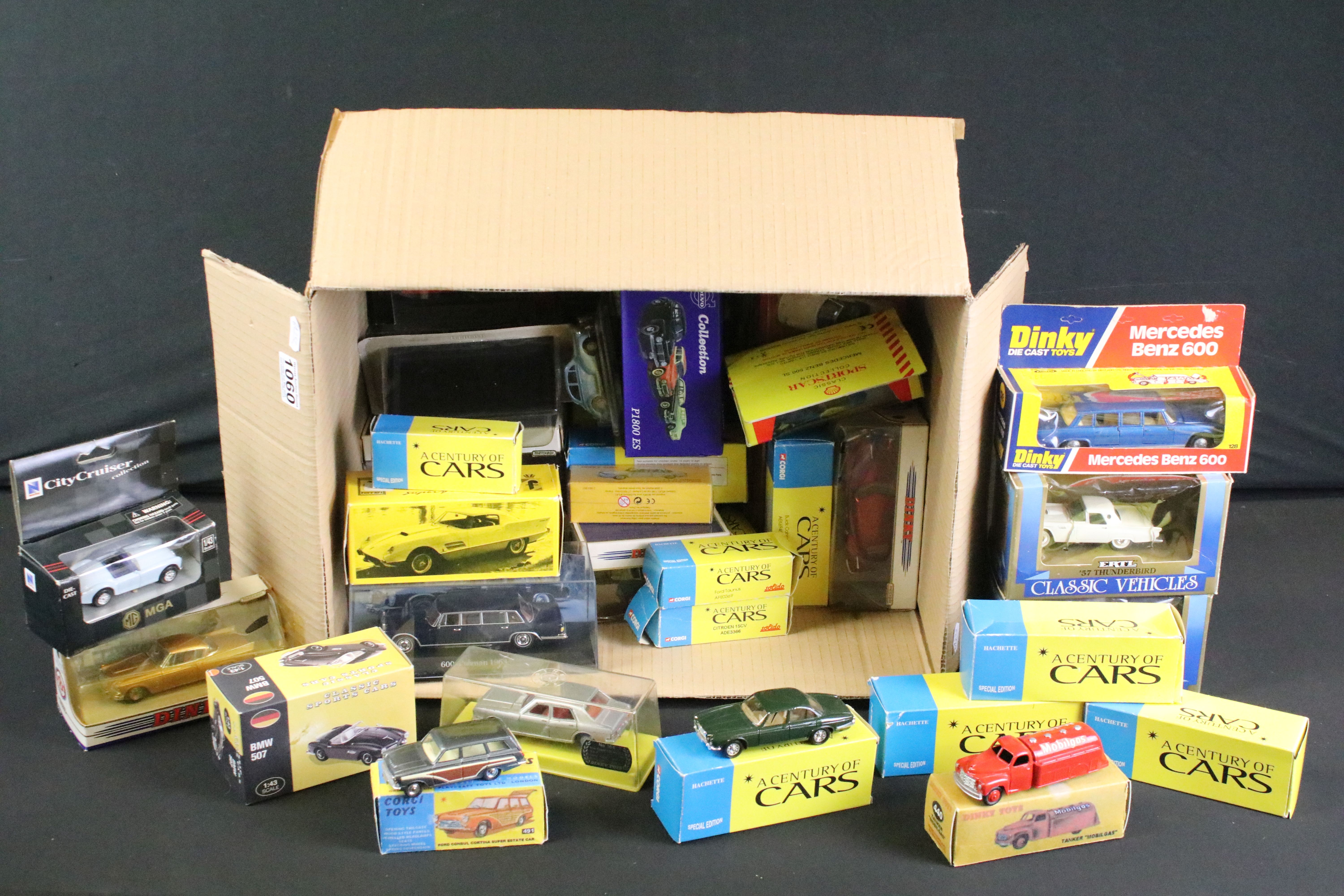 50 Boxed diecast models to include 12 x Corgi Solido ' A Century Of Cars ' special edition diecast