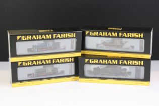 Four cased Graham Farish by Bachmann N gauge locomotives to include 372-325 Standard Class 3MT 82016