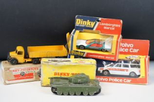 Four boxed Dinky diecast models to include 651 Centurion Tank, 521 Bedford Articulated Lorry in