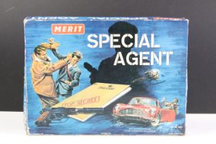 Boxed Merit Special Agent Top Secret game Model No. 6388, incomplete with handcuffs, special agent