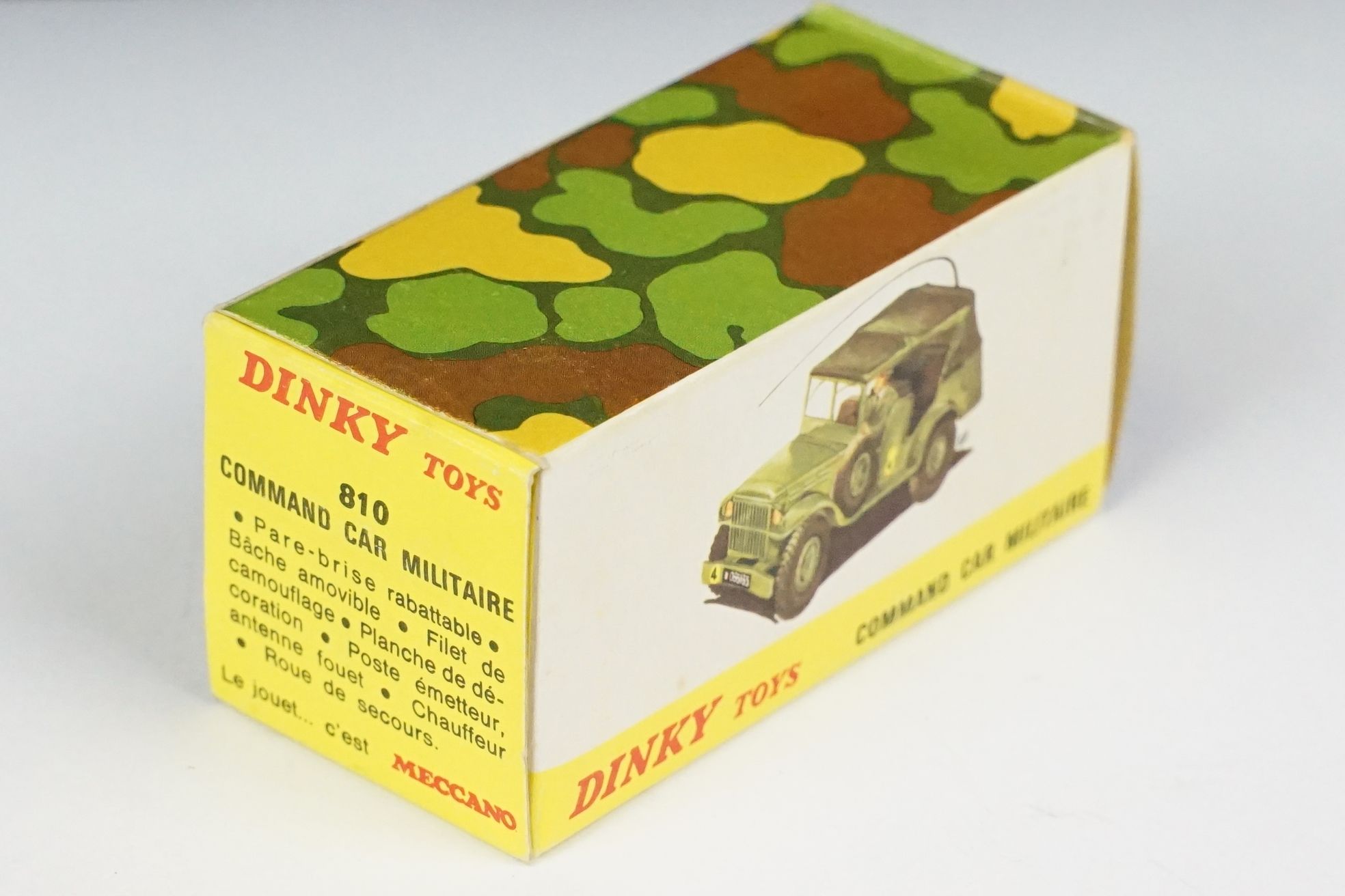 Boxed French Dinky 810 Command Car Militaire diecast model complete with unused sticker sheet and - Bild 9 aus 9