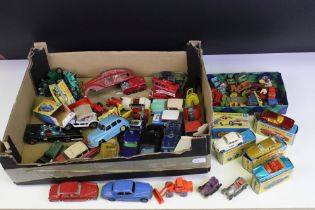 Collection of mid 20th C play worn diecast models to include 6 x boxed Matchbox Superfast (56, 12,