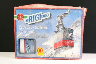 Boxed LGB Lehmann Rigi Duo 89390 Cable Car set, appears complete with 4 x figures, mouldy damp box