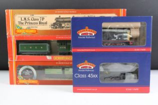 Five boxed OO gauge locomotives to include 3 x Hornby (R042 LNER 4-6-2 Royal Lancaster Loco, R374 SR