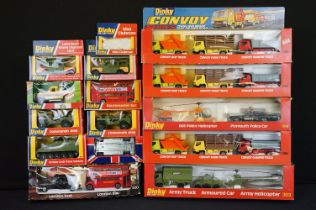 15 Boxed Dinky diecast models to include 3 x 399 Convoy Series Skip Truck, Farm Truck and Dumper