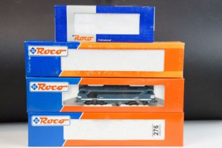 Four boxed Roco HO gauge locomotives to include 43221, 63460, 63475 & 63390