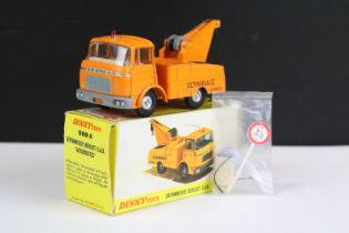 Boxed French Dinky 589A Berliet Breakdown Truck "Depannage" - "Autoroutes" diecast model in orange