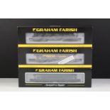 Three cased Graham Farish by Bachmann N gauge locomotives to include 371-586 Class 46 Diesel 46053