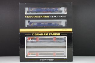 Two cased Graham Farish by Bachmann N gauge DMU sets to include 371-325 Class 150/1 First North