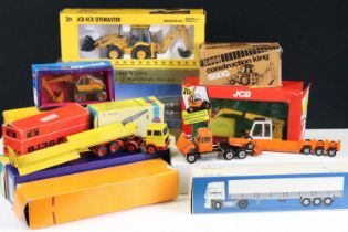 13 Boxed haulage, farming and commercial related diecast models to include Conrad 2932 CASE 580G