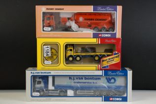 Three boxed ltd edn Corgi haulage diecast models to include 74901 ERF Powder Tanker - Rugby