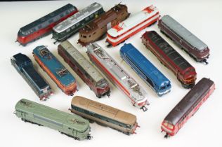 14 OO gauge Diesel locomotives to include Rivarossi, Lima, Fleischmann, Jouef etc