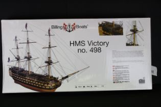 Boxed Billing Boats HMS Victory No 498 1/75 model kit, unbuilt, appears complete and with