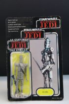 Star Wars - Original carded Palitoy Star Wars Return Of The Jedi Tri Logo 77 back IG-88 figure,