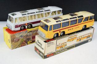 Boxed Dinky Supertoys 952 Vega Major Luxury Coach diecast model plus a boxed Dinky 961 Swiss
