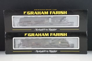 Two cased Graham Farish by Bachmann N gauge locomotives to include 372-576 Royal Scot 46106 Gordon