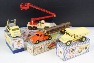 Four boxed Dinky Supertoys commercial diecast models to include 36A Tracteur Willeme avec semi-