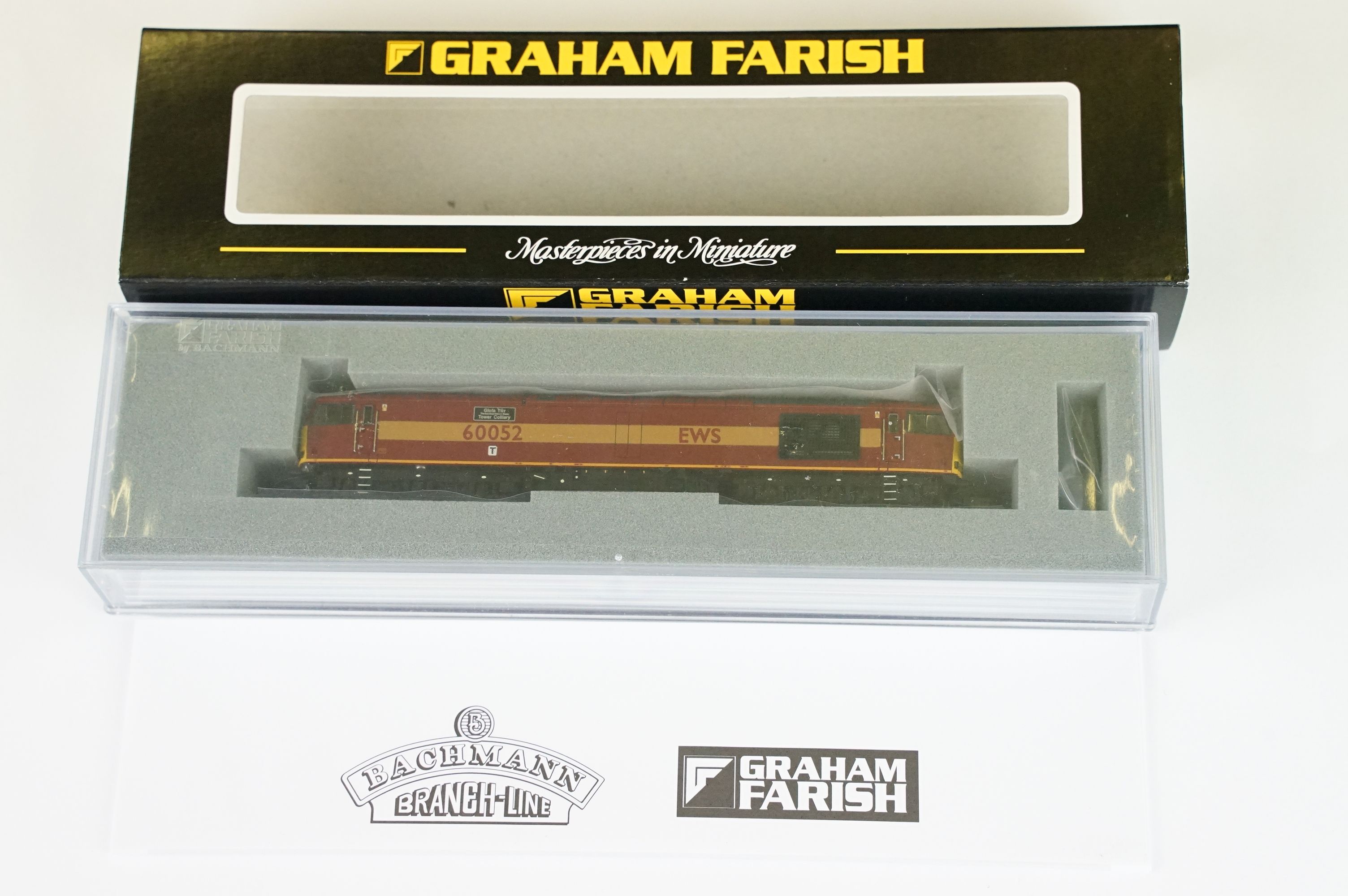 Three cased Graham Farish by Bachmann N gauge locomotives to include 371-350 Class 60 Diesel 60052 - Image 4 of 8