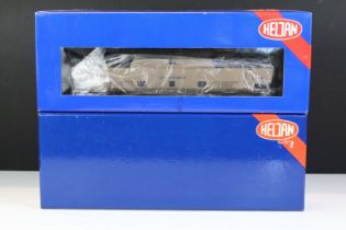 Two boxed Heljan OO gauge locomotives to include 53031 D0280 Falcon lime green and 5204 D1000
