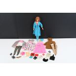 Collection of Barbie dolls and accessories to include 1 x Barbie doll in blue dress with auburn hair
