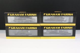 Four cased Graham Farish by Bachmann N gauge locomotives to include 372-325 Standard Class 3MT 82016