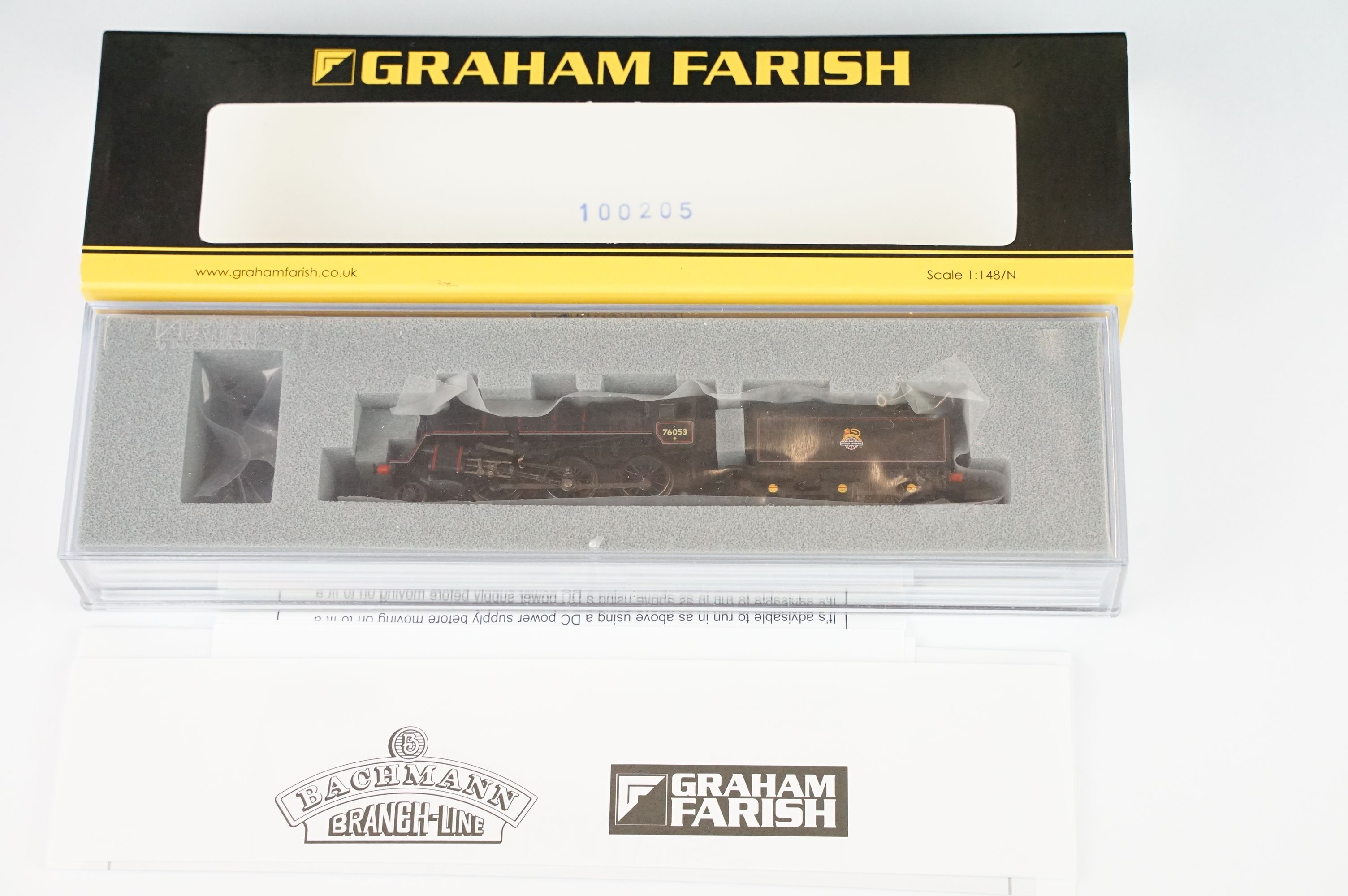 Three cased Graham Farish by Bachmann N gauge locomotives to include 372-478 Jubilee Class 45698 - Image 2 of 8