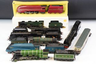 Nine OO gauge locomotives to include Hornby City of Coventry, Hornby Duchess of Buccleuch, Lima King