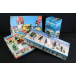 Four Lego and Playpeople sets to include 2 x Lego sets featuring 377 Shell Petrol Garage and 1589