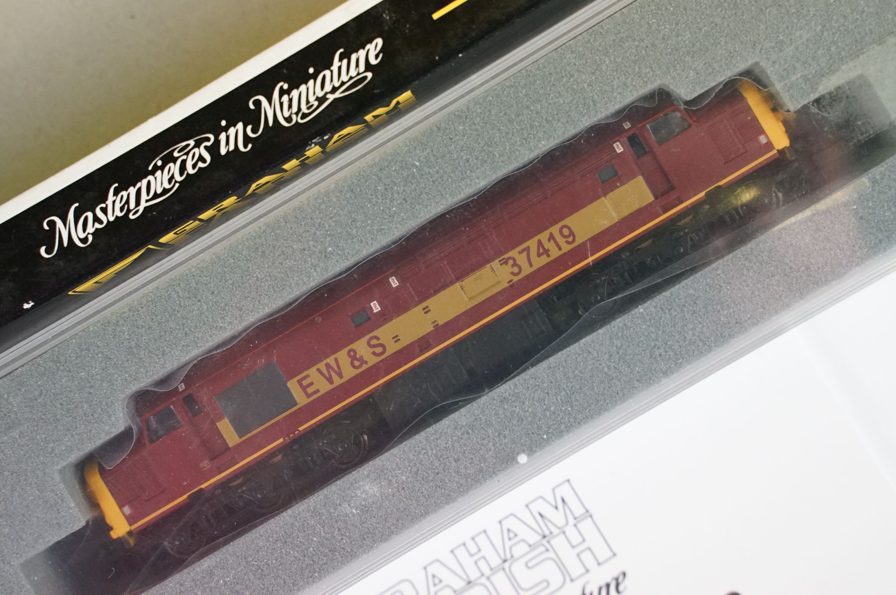 Three cased Graham Farish by Bachmann N gauge locomotives to include 371153 Class 37/4 37419 EWS, - Image 3 of 8